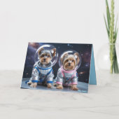 Yorkie Valentine Card Feestdagen Kaart (Achterkant)