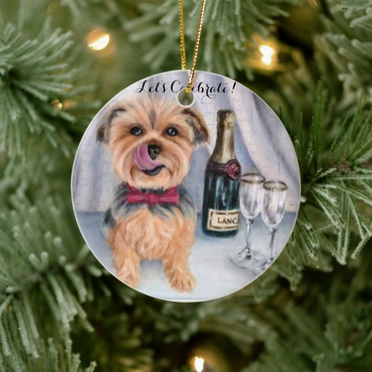 Yorkie-versiering Keramisch Ornament (Boom)