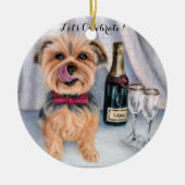 Yorkie-versiering Keramisch Ornament (Voorkant)