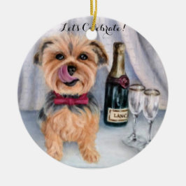 Yorkie-versiering Keramisch Ornament