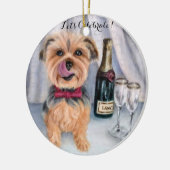 Yorkie-versiering Keramisch Ornament (Links)