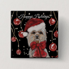 Yorkie Vierkante Button 5,1 Cm