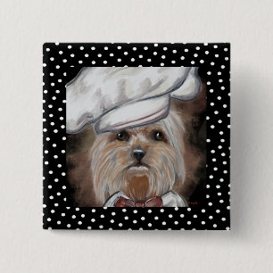 Yorkie Vierkante Button 5,1 Cm