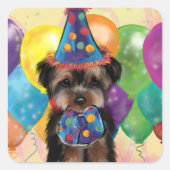 YORKIE VIERKANTE STICKER (Voorkant)