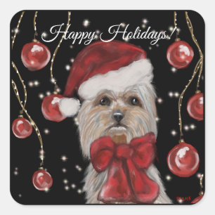 Yorkie Vierkante Sticker