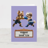 Yorkie vs. Shih Tzu Kaart (Voorkant)