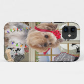 Yorkie Watches voor de kerstman Case-Mate iPhone Case (Achterkant (horizontaal))