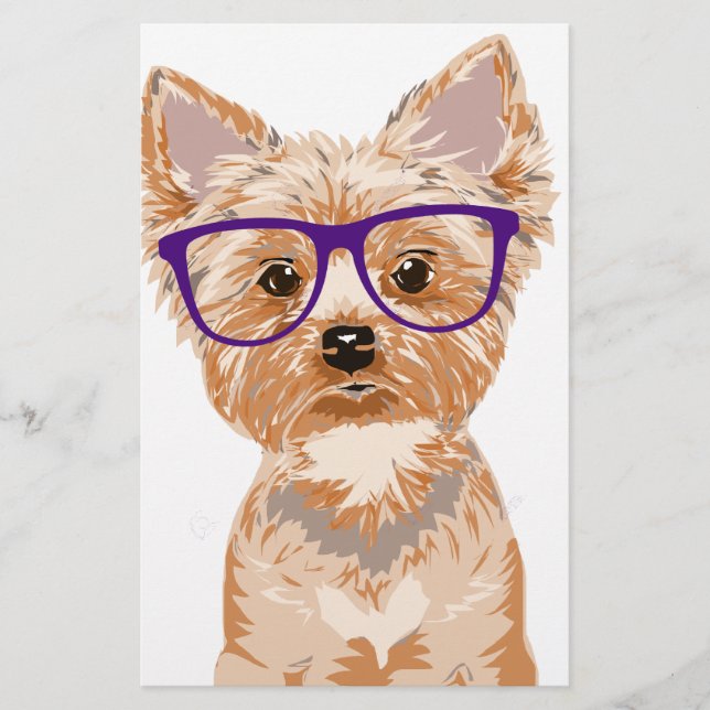 Yorkie Wearing Glasses (Voorkant)