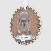 Yorkie Wearing Glasses Ornament (voorkant)