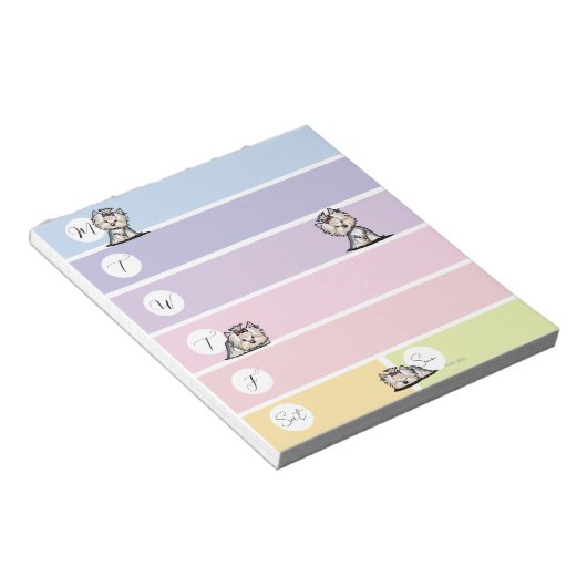 Yorkie Weekplanner Notitieblok (Schuin)