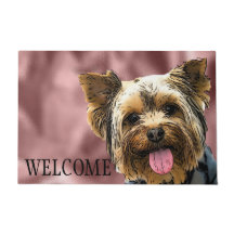Yorkie Welcome Cute Dog Pet Yorkshire Terrier Roos