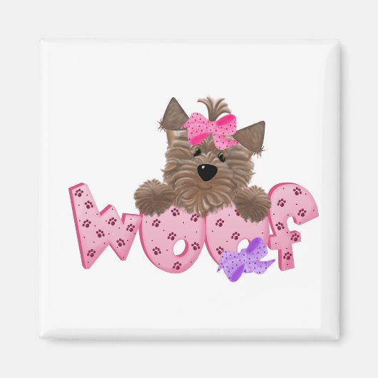 Yorkie Woof Magneet (Voorkant)