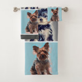 Yorkie Yorkshire Dog Bad Handdoek (Insitu)