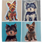 Yorkie Yorkshire Dog Douchegordijn (Voorkant)