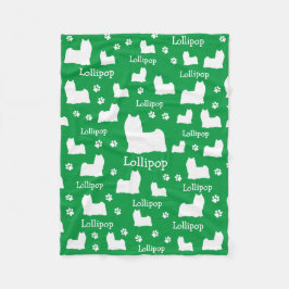 Yorkie Yorkshire hond gepersonaliseerde hondendeke Fleece Deken