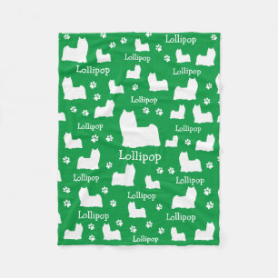Yorkie Yorkshire hond gepersonaliseerde hondendeke Fleece Deken