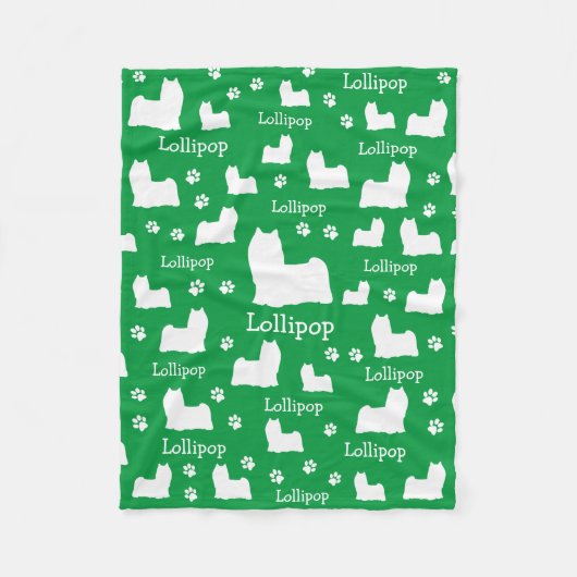 Yorkie Yorkshire hond gepersonaliseerde hondendeke Fleece Deken (Voorkant)