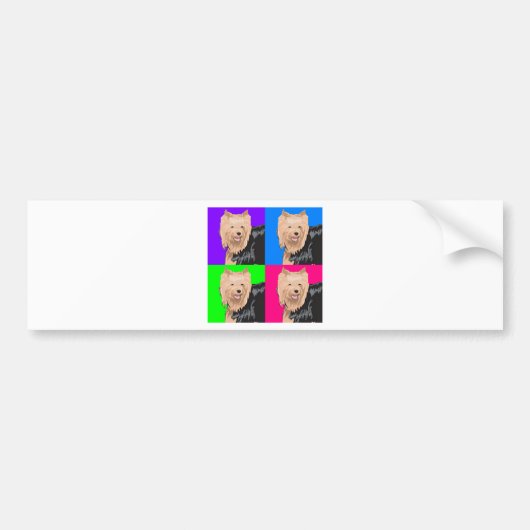Yorkie Yorkshire Terrier Collage Bumpersticker (Voorkant)