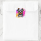 Yorkie, Yorkshire Terrier, Dier Vierkante Sticker (Tas)