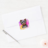 Yorkie, Yorkshire Terrier, Dier Vierkante Sticker (Envelop)