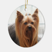 Yorkie Yorkshire Terrier Dog Keramisch Ornament (Links)