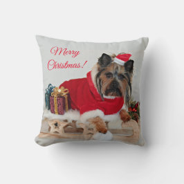 Yorkie Yorkshire Terrier Dog - Kerstkerstkerstkers Kussen