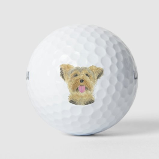 Yorkie Yorkshire Terrier Golfballen (Voorkant)