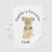Yorkie Yorkshire Terrier Golfhanddoek (Insitu)