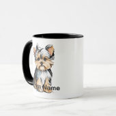 Yorkie Yorkshire Terrier Huisdier Hond Mok (Voorkant links)