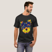Yorkie Yorkshire Terrier Kunst Kleurschilderij Gif T-shirt (Voorkant volledig)