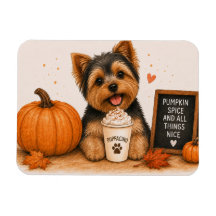 Yorkie Yorkshire Terrier Pompoen Kruiden Magneet