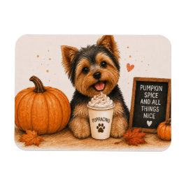 Yorkie Yorkshire Terrier Pompoen Kruiden Magneet