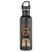 Yorkie Yorkshire Terrier Reindeer Christmas Dog Waterfles (Voorkant)