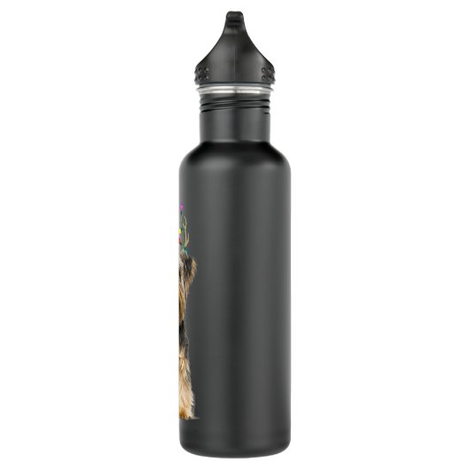 Yorkie Yorkshire Terrier Reindeer Christmas Dog Waterfles (Rechts)