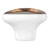 Yorkie Yorkshire Terrier Schattige Hondenpuppy Keramische Knop (Zijkant)