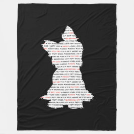 Yorkie / Yorkshire Terrier Word Art Fleece Deken