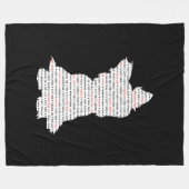 Yorkie / Yorkshire Terrier Word Art Fleece Deken (Voorkant (Horizontaal))