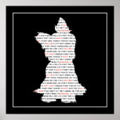 Yorkie / Yorkshire Terrier Word Art Poster (Voorkant)