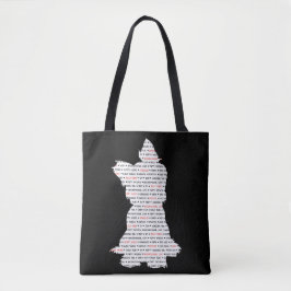 Yorkie / Yorkshire Terrier Word Art Tote Bag