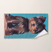 Yorkie Yorkshire Terrior Pop Art Poster puppy pupp Handdoek (Handdoek)