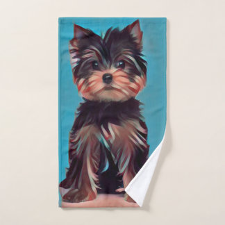 Yorkie Yorkshire Terrior Pop Art Poster puppy pupp Handdoek