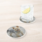 Yorkie Zandsteen Onderzetter (Zijkant)