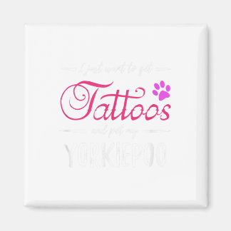 Yorkiepoo Hondenliefhebber Tattoo Funny Dog Mom Gi Magneet