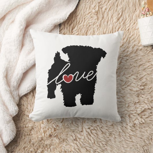 Yorkiepoo (Yorkie / Poodle) Love Kussen (Deken)
