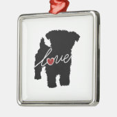 Yorkiepoo (Yorkie / Poodle) Love Metalen Ornament (Links)