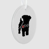Yorkiepoo (Yorkie / Poodle) Love Ornament (voorkant)