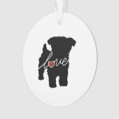 Yorkiepoo (Yorkie / Poodle) Love Ornament (voorkant)
