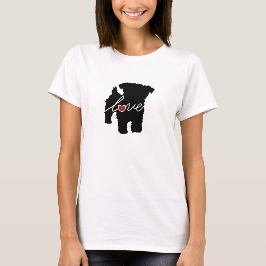 Yorkiepoo (Yorkie / Poodle) Love T-shirt (Voorkant)