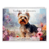 Yorkies and Flowers Hondenliefhebber Kalender (Hoes)
