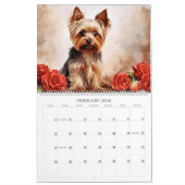 Yorkies and Flowers Hondenliefhebber Kalender (Feb 2026)